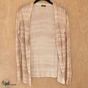 Pink and white womens jcrew cardigan
